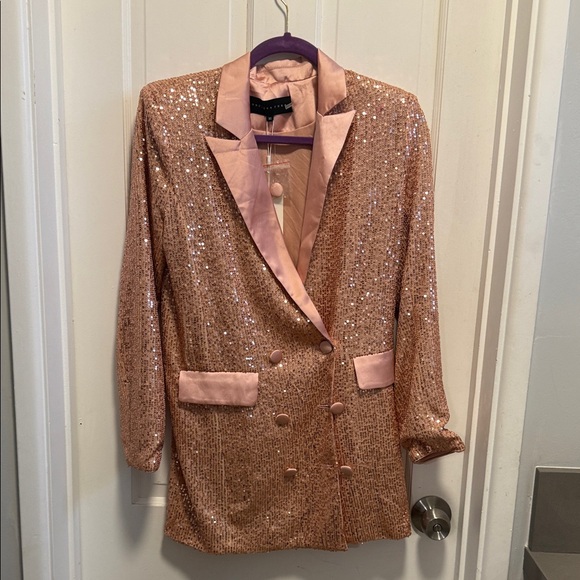 Endless Rose Jackets & Blazers - Endless Rose Sequin Blazer - Pink